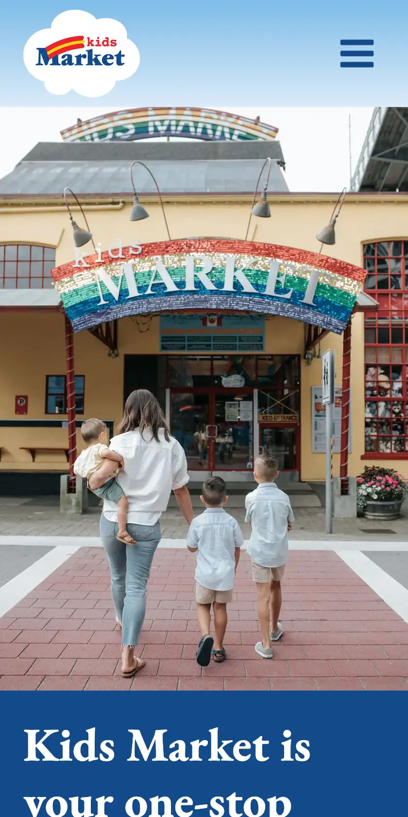 Kids Market Mobile Website