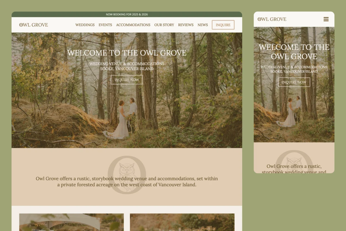 Owl Grove Brand and Website Design Sooke