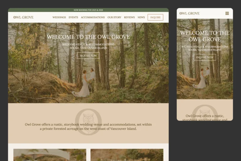 Owl Grove Brand and Website Design Sooke