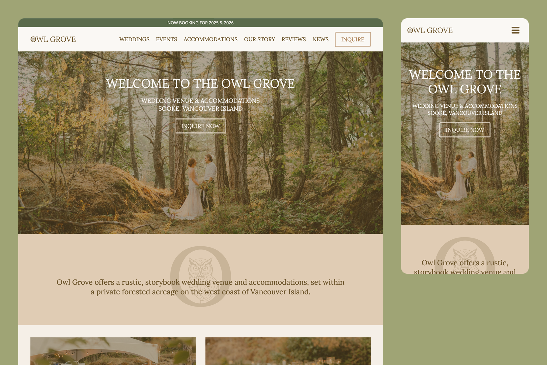 Owl Grove Brand and Website Design Sooke