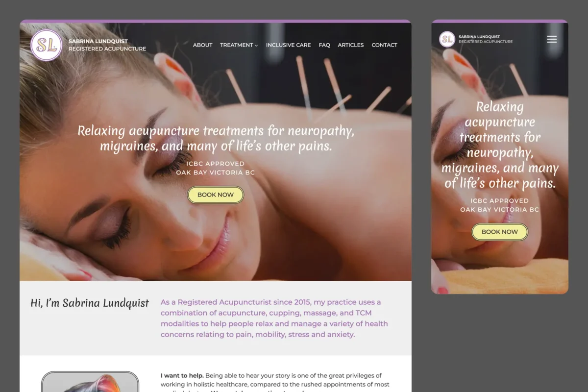 Sabrina Lundquist Acupuncture Website