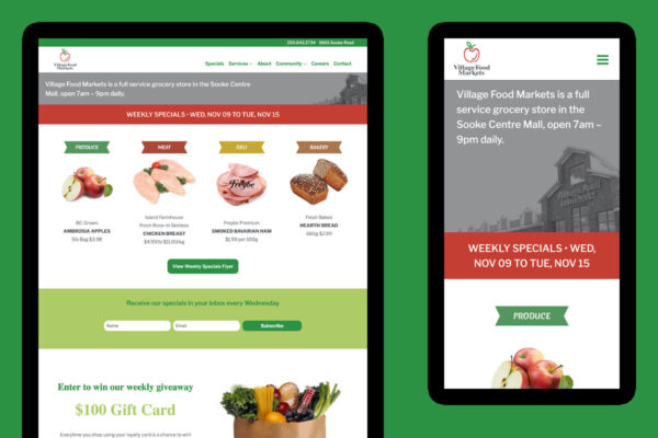 Village Foods Markets Grocery Store Responsive Website Design